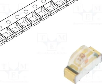 Immagine prodotto di 5 LED 0604, 2,8÷8 mcd, 155°, SMD, 2,2÷2,6 V, arancione, 1,6x1x0,6 mm, 20 mA, D-C120, diodi LED