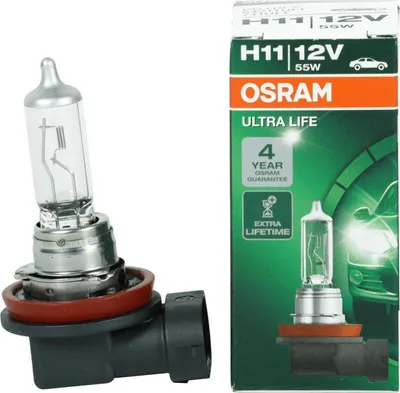Immagine prodotto di Electronicx Ultra Life H11 12V 55W Lampada auto ▶ Abbagliante Anabbagliante Fendinebbia - 4 volte più duratura 3700K cupola argentata