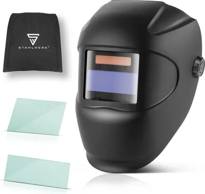 Produktbild von STAHLWERK Automatik-Schweißhelm ROOKIE – mit Verdunkelungsfilter zur automatischen Abdunkelung DIN 3 bis DIN 11, optische Klasse 1/1/1/2