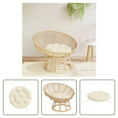 Produktbild von The Living Store Kissen Rund Creme Ø 60 x11 cm Oxford-Gewebe