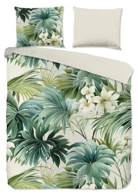 Productafbeelding van Pure Dekbedovertrek Micropercal Virna - green 240x200/220cm