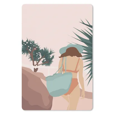 Produktbild von MuchoWow® Mauspad Mousepad Sommer - Frau - Strand 18x27 cm - Mousepads - Maus Mat - Pad - Mausunterlage