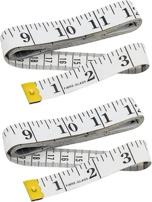 Produktbild von Zweiseitiges Maßband für den Körper, 2 Stück, mit Doppelskala, geeignet zum Nähen von Stoffen, 150 cm