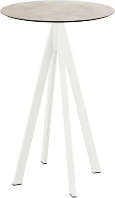 Produktbild von Infinity Stehtisch Weiß gestell + Moonstone HPL Ø70 cm