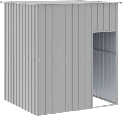 Immagine prodotto di vidaXL Cuccia per cani con tetto Grigio chiaro 165x153x181 cm Acciaio zincato