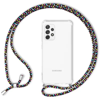 Obrázok produktu pre NALIA Puzdro na mobilný telefón s retiazkou pre Samsung Galaxy A72, kryt náhrdelník čierny farebný