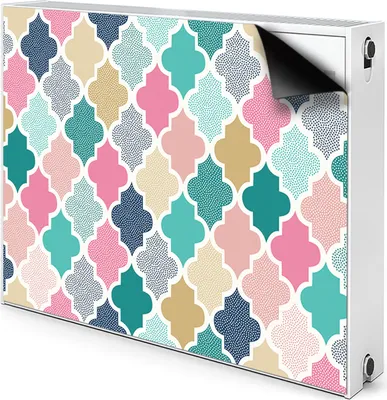 Produktbild von Magnet Heizung Verkleidung Abdeckung Heizung Heizkörperabdeckung 100x60 cm  - Buntes Muster