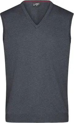 Produktbild von Klassischer Baumwoll-Pullunder anthracite-melange, Gr. 3XL
