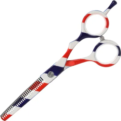 Image de Ciseaux amincissant des coiffeurs pour la coupe de cheveux droitier 5.5" WOLF classiqu