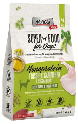 Immagine prodotto di MAC's DOG Cibo secco Mono Coniglio 750 g