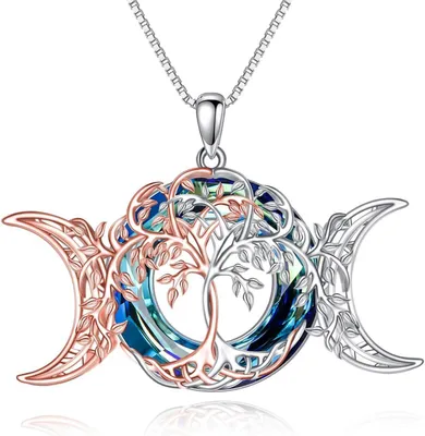 Produktbild von VONALA Baum des Lebens Halskette Sterling Silber keltischer Knoten Geschenk für Mutter Tochter Frau