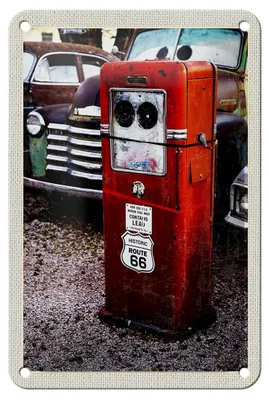 Produktbild von Blechschild Reise 12x18cm USA Amerika Tankstelle Route 66 90er Schild