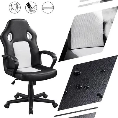 Produktbild von Famanu Bürostuhl Ergonomisch und Höhenverstellbar - Schwarz