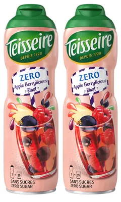 Produktbild von Teisseire Sirup Zero Apfel Beerennote Blast 600ml für Cocktails (2er Pack)