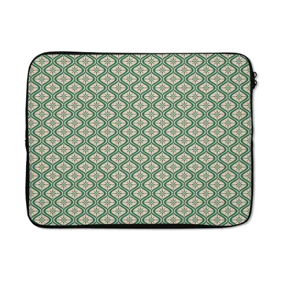 Produktbild von MuchoWow® Laptop Hülle 15 Zoll Schneeflocke - Winter - Vintage - Muster - Weihnachten Laptoptasche - Laptoptasche - Sleeve - Rundum-Schutz