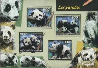 Produktbild von Briefmarken Zentralafrikanische Republik 2014 Mi 4720-4723 Kleinbogen (kompl. Ausgabe) postfrisch Pandas