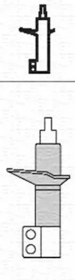 Produktbild von MAGNETI MARELLI 351421070000 - OE 191413031H Stoßdämpfer, Vorderachse für Toledo I (1L2), Inca (6K), Ibiza (6K), Golf III (1H)