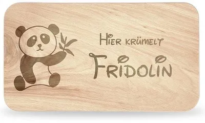 Produktbild von Holz-Frühstücksbrett für Kinder mit Gravur
