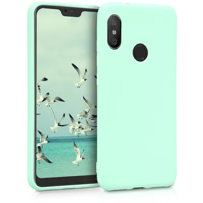 Produktbild von kwmobile Hülle kompatibel mit Xiaomi Redmi 6 Pro / Mi A2 Lite Hülle - weiches TPU Silikon Case - Cover geeignet für kabelloses Laden - Mintgrün matt