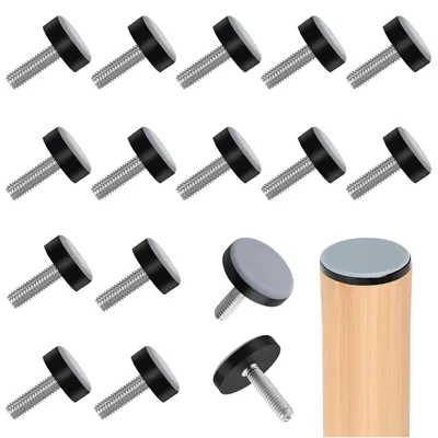 Obrázok produktu pre 16 kusov teflónových podložiek pod nábytok so závitom M6, 22 mm