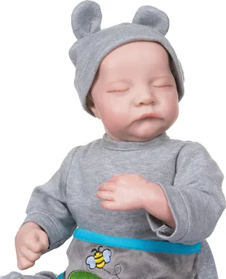 Produktbild von Realistische Wiedergeborene Babypuppen Junge, 19 Zoll, Lebensechte Neugeborene, Vinyl-Ganzkörper-Echtbabypuppe