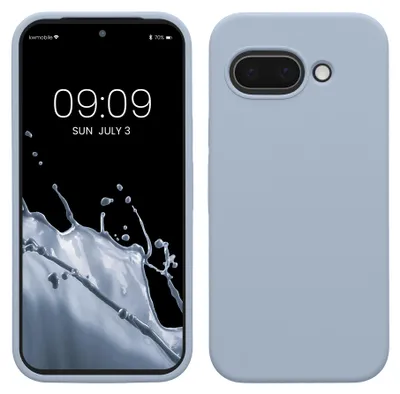 Produktbild von kwmobile Handyhülle für Google Pixel 9a Hülle, für Pixel 9a Case - Hülle Silikon - kabelloses Laden - Hellblau matt