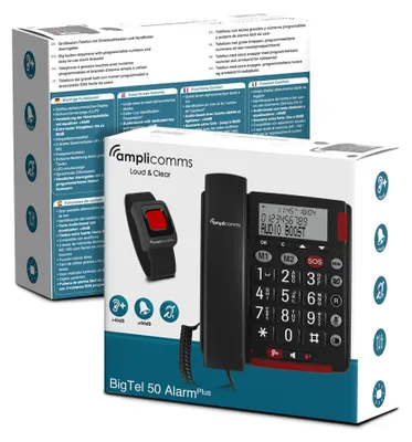 Produktbild von amplicomms BIGTel 50 Alarm plus, Grosstastentelefon Dark Grey