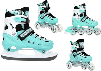 Produktbild von Nils Extreme 4-in-1 Inline-/Schlittschuhe Mint (NH10905) Verstellbarer Multi-Skate für Straße und Eis