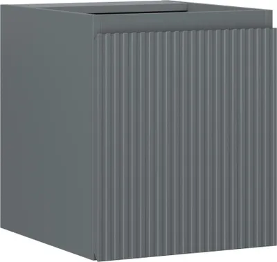 Produktbild von Mexen Rivel Badezimmerschrank 40 cm, 1 Tür, gerillt, Mattgraphit - 91A21-04047-1-BF66