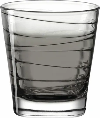 Obrázek produktu pro Leonardo Vario Struttura sklenice na pití, tumbler, sklenice na vodu, sodovkové sklo, antracit, 250 ml, 026846