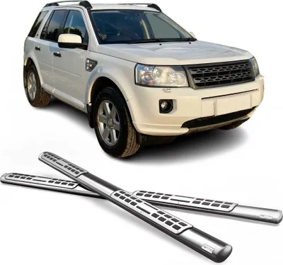 Image de Marchepieds Latéraux pour Land Rover Freelander 2 2007-2014 Acier Inox Argent