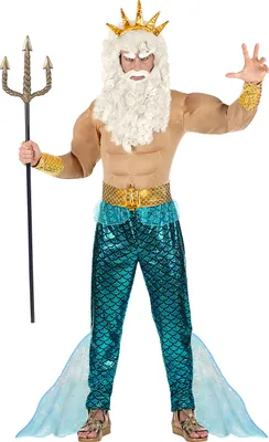 Produktbild von Poseidon Kostüm Neptun Wassermann, Größe:L