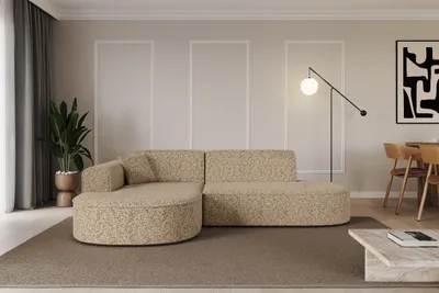 Produktbild von ALTDECOR Ecksofa in L-Form MARI-L1 - 243x171x79,5 cm Braun - Corner Sofa Bett Eckcouch Couch Wohnlandschaft Cauchsofa
