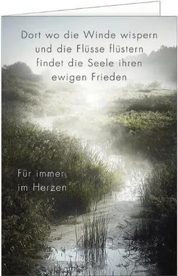 Produktbild von Trauer Beileidskarte Kondolenzkarte mit Umschlag - Für immer im Herzen
