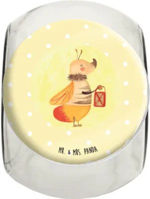 Produktbild von Mr. & Mrs. Panda Kaffeedose Glühwürmchen L 870ml - Gelb Pastell - Geschenk, Liebesspruch, Heiratsantrag, glasbehälter, keksglas, Liebesbeweis, Lieblingsmensch, Teedose