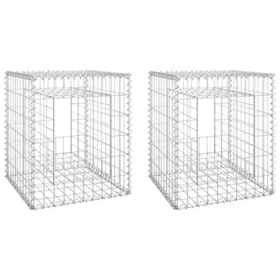 Produktbild von vidaXL Gabionensäulen 2 Stk. 50x50x60 cm Eisen