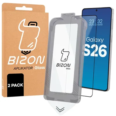 Produktbild von 2x Gehärtetes Glas mit Rahmen zum einfachen Auftragen für Galaxy S26, Bizon Glass Aplikator