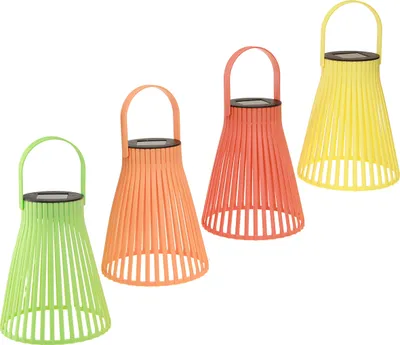 Produktbild von Solar Gartenlaterne Hängelicht LED dekorativ für stimmungsvolle Außenbeleuchtung, 4 Stück