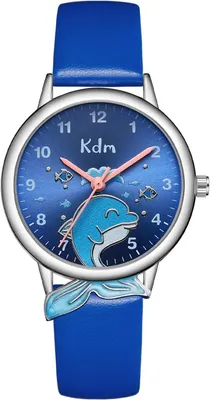 Produktbild von Kinderuhr Analog Leder Armbanduhr für Mädchen Jungen Wasserdicht Quarz Lernuhr Geschenk für Kinder 3–12 Jahre