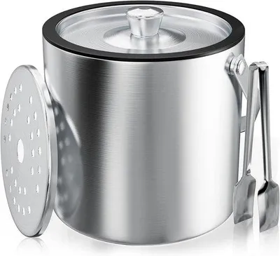 Produktbild von Eishalter 3 Liter Edelstahl mit Sieb und Eiszange