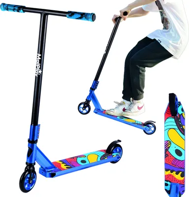 Zdjęcie produktu dla Malplay | Hulajnoga dla dzieci | Hulajnoga | Hulajnoga dla nastolatków | Miejska Aluminiowa 360° Kolorowa | do 100 kg |ABEC9