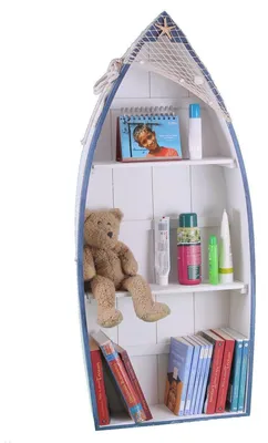 Produktbild von Bootsregal 010, Stand- oder Hängeregal Maritim 101 x 45 x 15 cm, Shabby Look