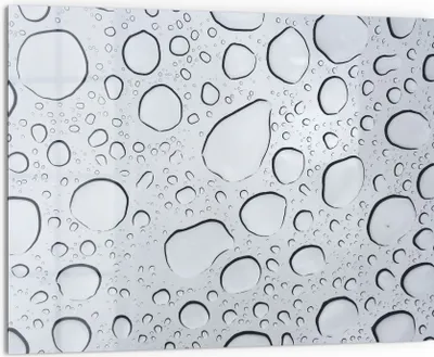 Produktbild von DEQORI Küchenrückwand Glas 80x60 cm 'Wassertropfenmuster' Spritzschutz Bad Rückwand