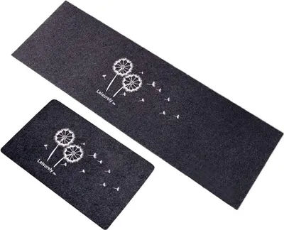 Produktbild von Küchenteppiche Set, 2-Teiliges Rutschfestes Küchenmatten, Saugfähig Küchenläufer, Komfort Läufer Teppich Set für Küche, Staubdicht Fußmatte 40x60 und 40x120cm