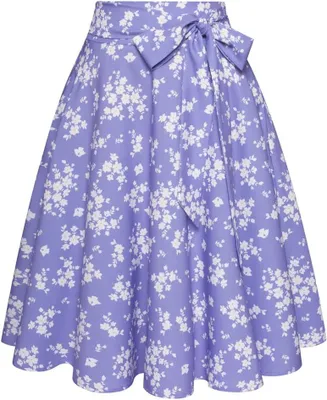 Immagine prodotto di Gonna da donna, stile retrò, vintage, elegante, color viola, taglia S