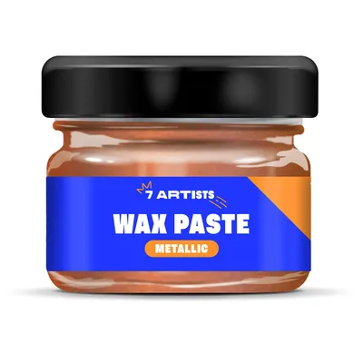 Zdjęcie produktu dla 7 Artists Pasta metaliczna miedziana 20 ml – wysokiej jakości pasta metaliczna do dekoracji, mebli, drewna, ceramiki i technik mieszanych, pasta do złocenia nadająca kreatywne akcenty