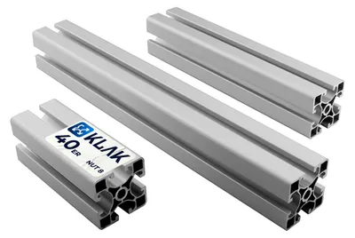 Produktbild von KLAK 40 - Aluprofil 40x40mm light Nut 8 Aluminium Systemprofil Typ I 1000mm