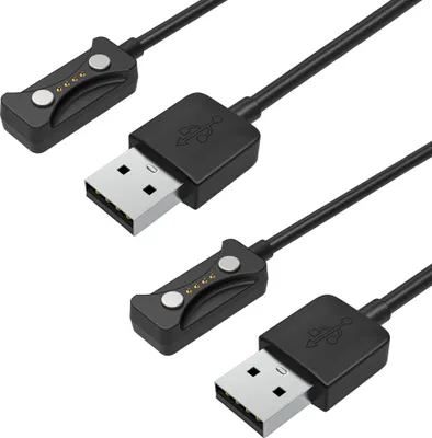 Immagine prodotto di Cavo compatibile con Polar Pacer / Pacer Pro / Ignite 3 / Vantage 3 [2 pezzi] Adattatore di ricarica USB sostitutivo da 1m per smartwatch Phonillico®