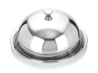 Produktbild von ORION Serviertablett Servierplatte Unterteller mit Speiseglocke aus Stahl 26 cm