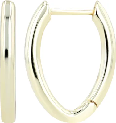 Produktbild von "Aghatha" 925/- Echt Silber ovale Creole, rhodiniert